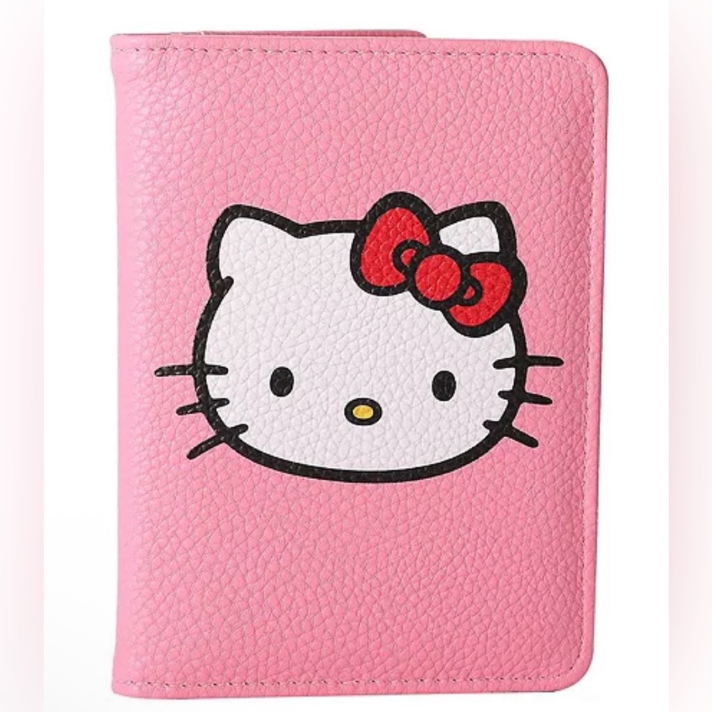 Hello Kitty Pink Pebbled Travel Passport Holder